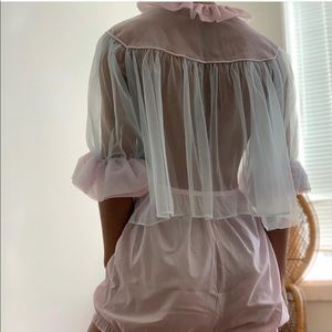 Vintage cotton candy sheer bloomer set medium 60s